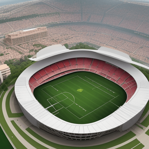 AI generated: estadio nacional de la FPF en el futuro