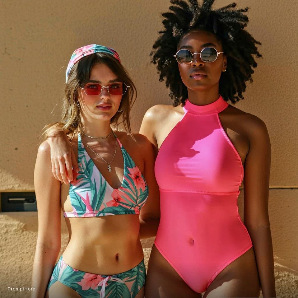 AI generated: They are topless bikini
