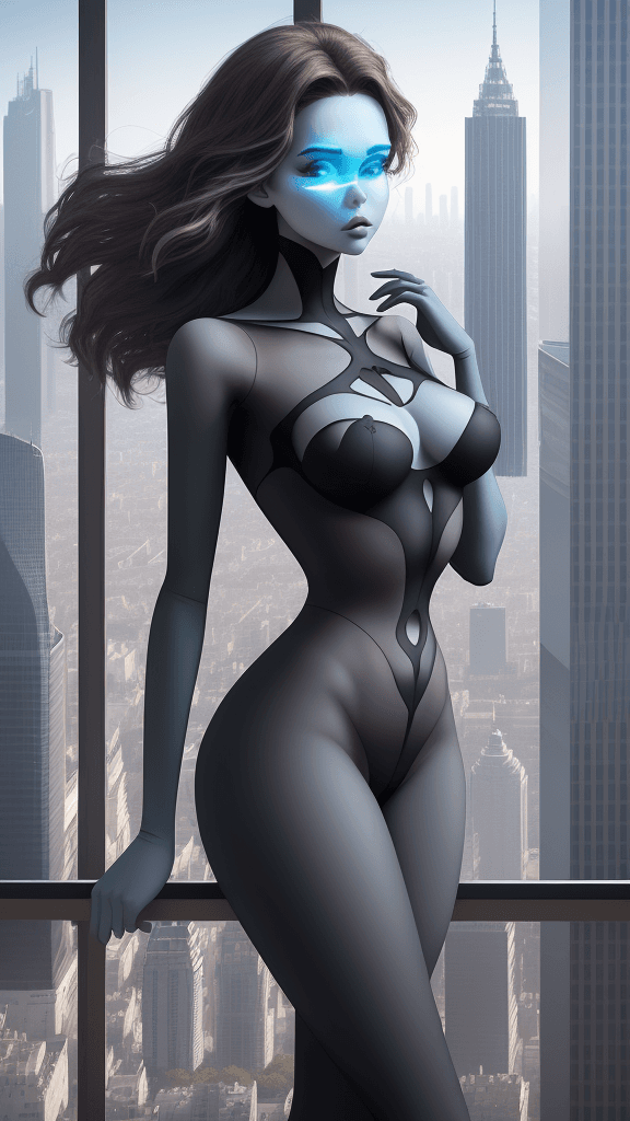 AI generated: adorned flawless cg xray
cutouts
poses spreading atop a towering skyscraper
her flawless
asymmetrica...