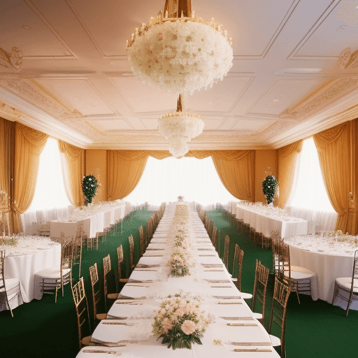 AI generated: Make a high-definition image showing an event, highlighting the setting of the place, being of a ver...