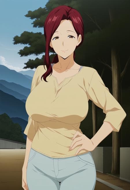 Etuzan Jakusui-with-red hair woman PONY/IL