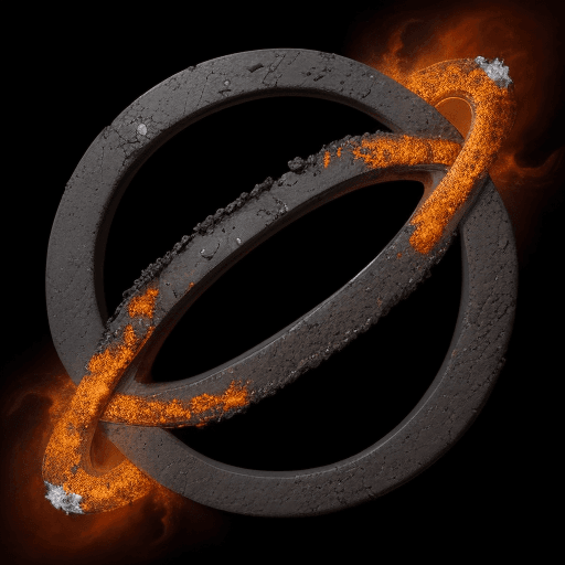 AI generated: An infinity symbol, made of ashes and
flames