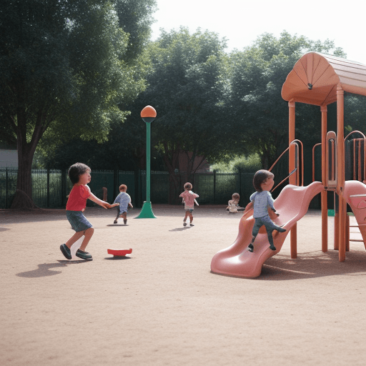 AI generated: children playing on the playground