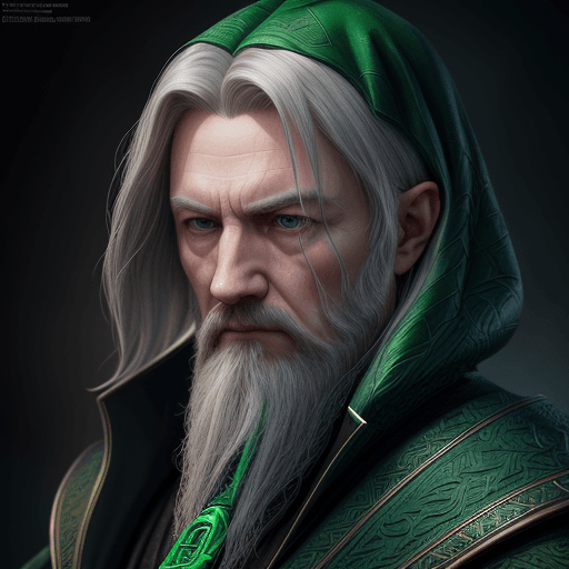 AI generated: slyhtherin wizard in dynamics, highly detailed, packed with hidden details, style, high dynamic rang...