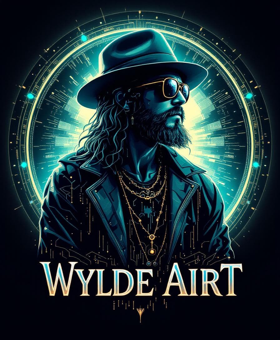 AI generated: Create a high-impact, retro Steampunk logo for the brand "Wylde Airt", preserving the following visu...