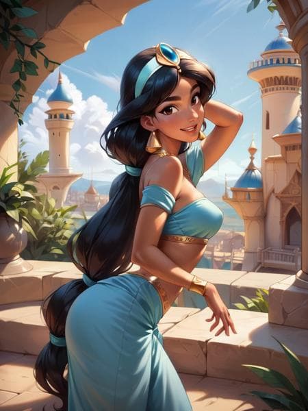 Jasmine (Aladdin) Disney Princess - | Illustrious XL | PONY XL | SD 1.5 | - by YeiyeiArt