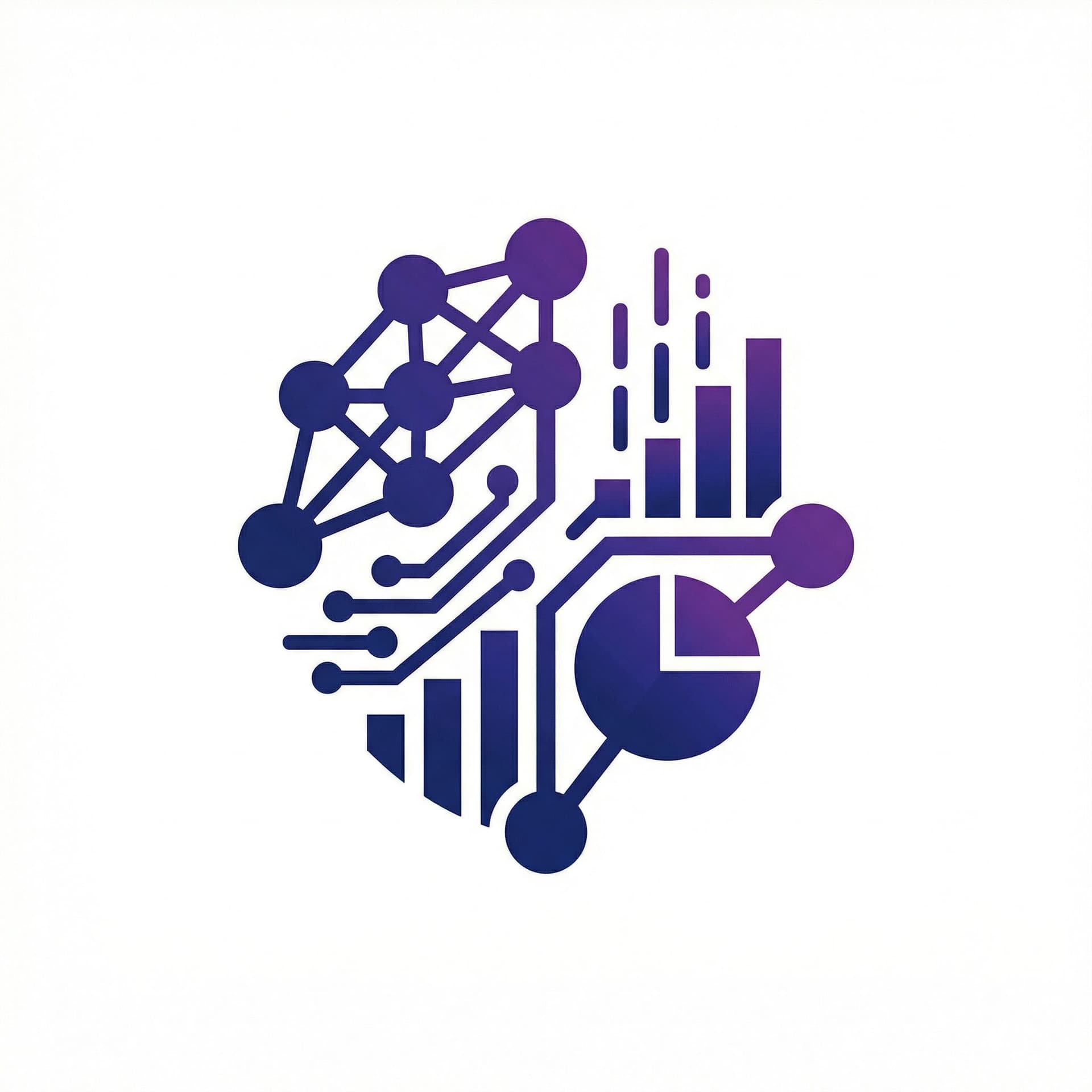 AI generated: Modern, minimalistic logo for a Data Science Club, featuring abstract data elements such as neural n...