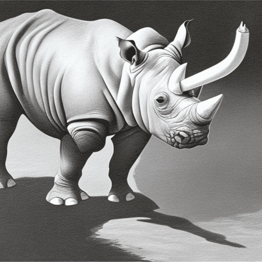 AI generated: rhino boozing and smoking
