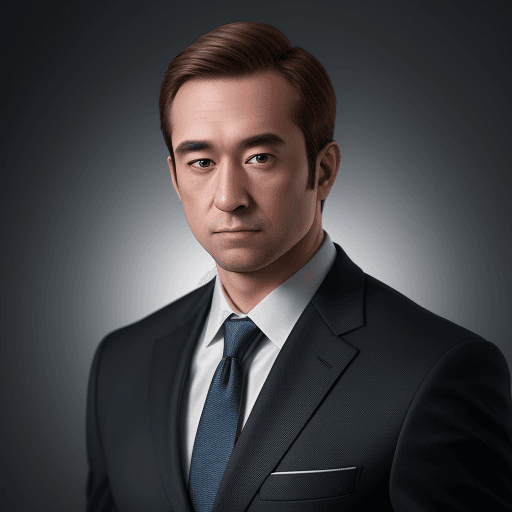 AI generated: 8k Linkedin professional photo of a man in a suit with studio lighting, bokeh, corporate portrait he...