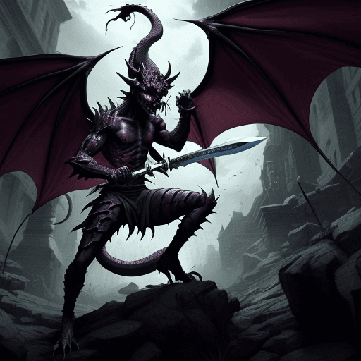 AI generated: demon boy
HD , postura con espada a ataque, si conbinar la espada al usuario con un dragon al fondo