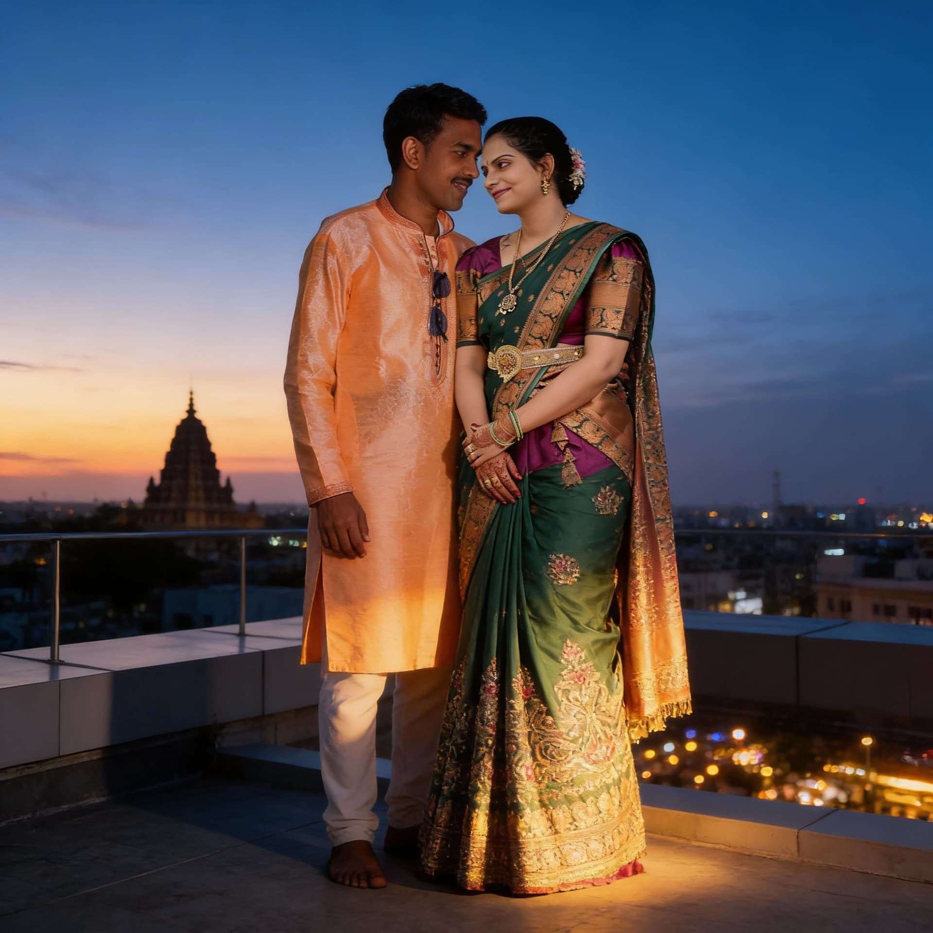 AI generated: A cinematic, ultra-hyper-realistic 4K full-body portrait can be generated using the couple from your...