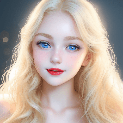 AI generated: gorgeous picture of 1blonde 18 years old russian girl, beautiful big striking blue eyes, delicate bl...