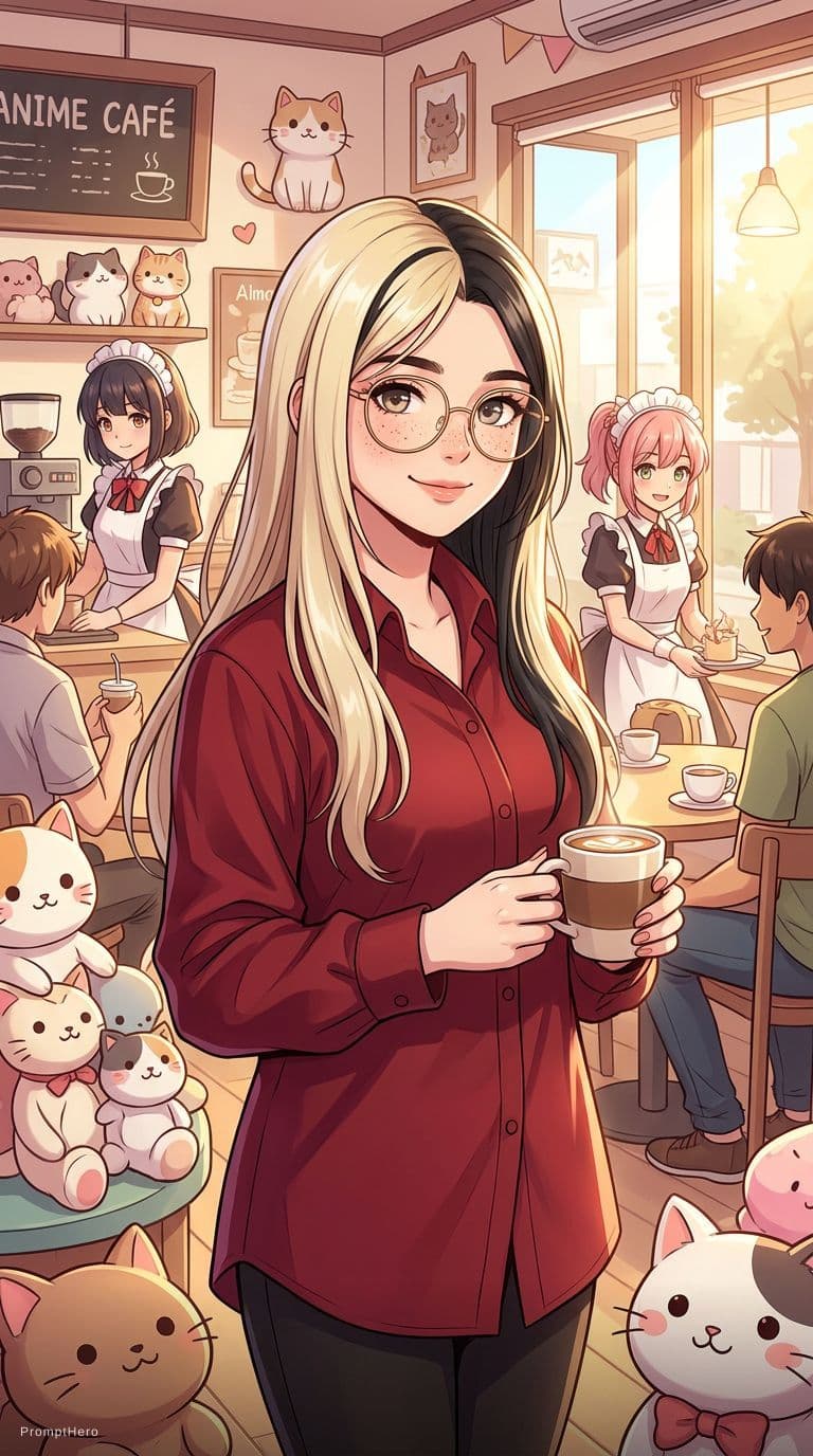 AI generated: amazing anime girl anime style beautiful 21 year old girl, cool cute cute anime girl, cute girl grea...