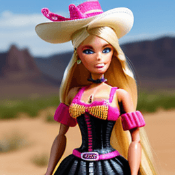 AI generated: Barbie doll in the Wild West.