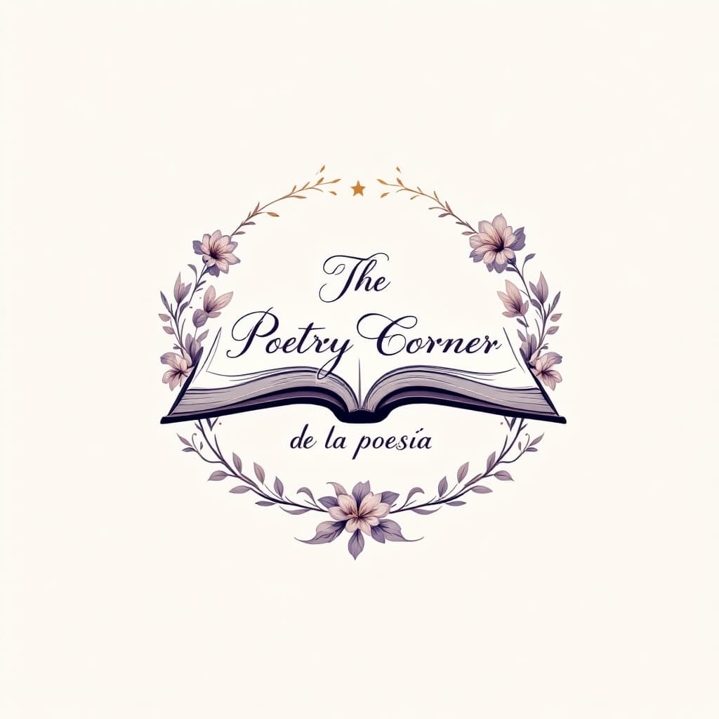 AI generated: A sophisticated and elegant logo design for a YouTube channel named 'The Poetry Corner' (Spanish: 'E...