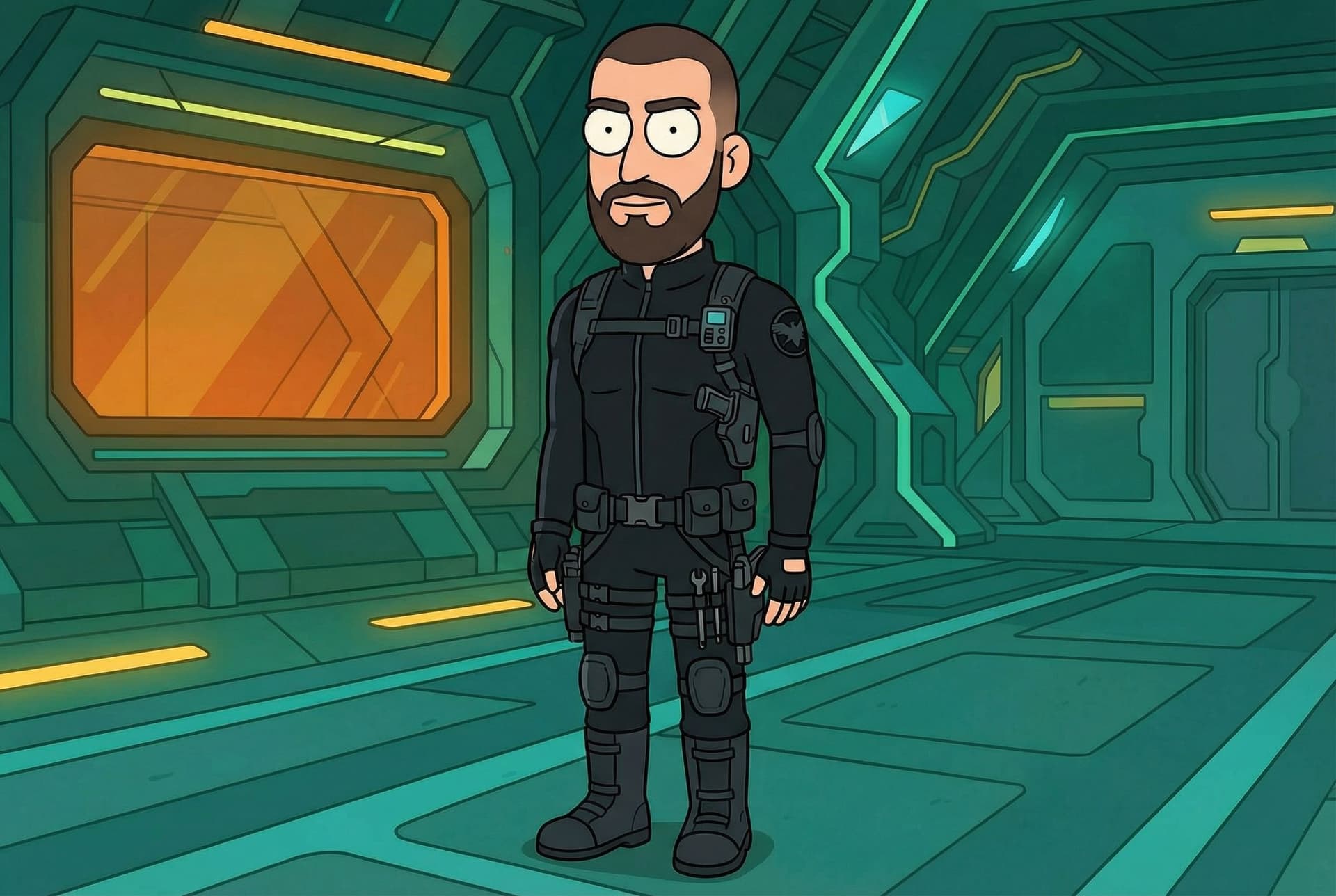 AI generated: spy outfit