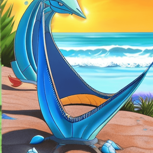 AI generated: masterpiece, vaporeon, pokemon_ (creature) , solo, feral, nsfw, no_human, smile, at the sea, sunligh...