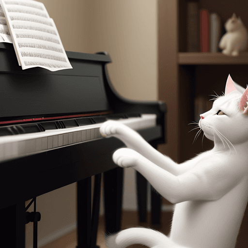 AI generated: a white Cat playing piano
,6k
