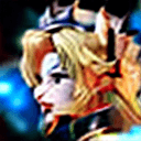 AI generated: Bowsette in the style of Akihiko Yoshida , sharp teeth, beautiful, smooth skin, blue eyes, blonde ha...