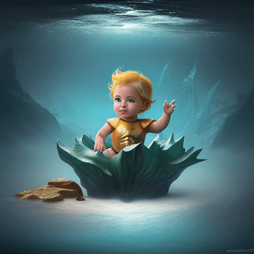 AI generated: 
Cute and adorable cartoon AQUAMAN baby, fantasy, dreamlike, surrealism, super cute, trending on art...