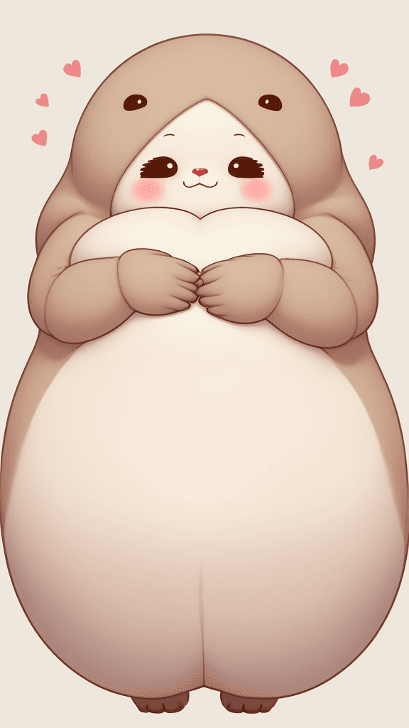 AI generated: "Create a heart-melting illustration of a Snuggleheart, a charming species known for their cuddly na...