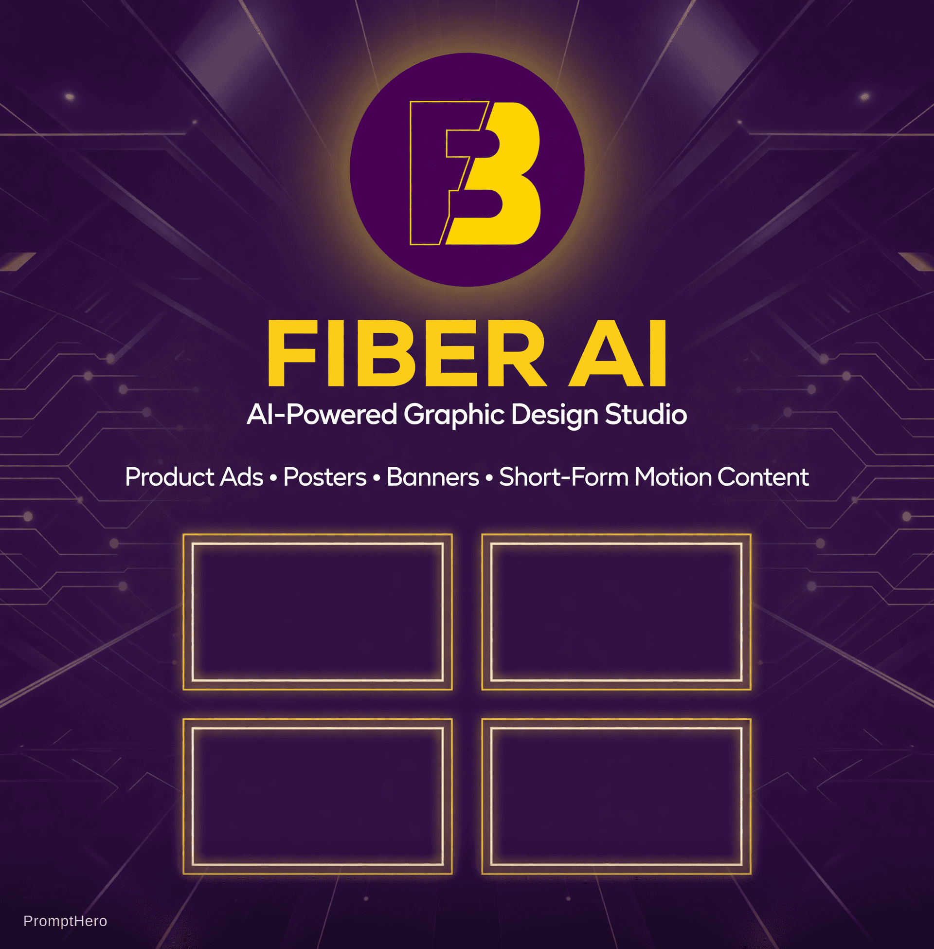 AI generated: Design a premium and modern Telegram channel cover for an AI-powered graphic design studio based on ...