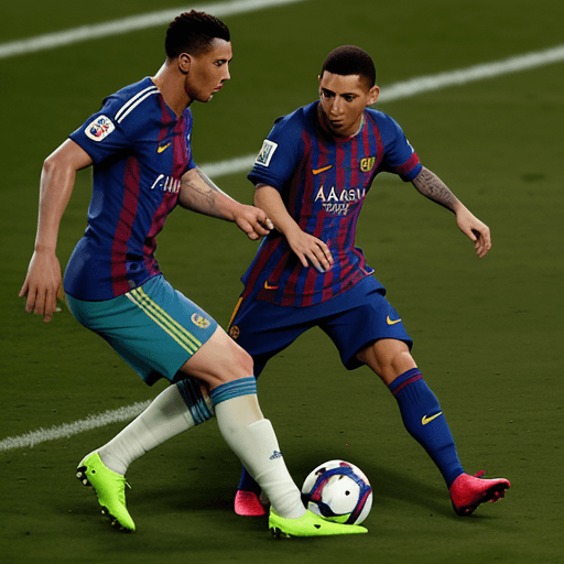 AI generated: Messi jugando con Ronaldo