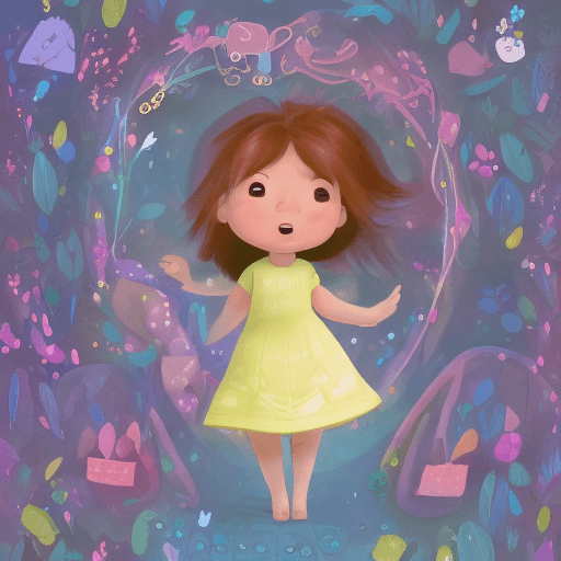 AI generated: Introduce us to an endearing cartoon girl whose imagination knows no bounds. Tell us the story of he...
