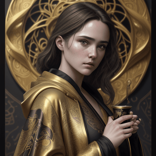 AI generated: hyper realism, beautiful, photo realistic, detailed, art nouveau, girl like Alex Garland, wearing a ...
