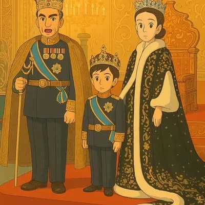 AI generated video: ghibli studio style, the king is speaking slowly and lip-sync. The king raises one hand. movements i...