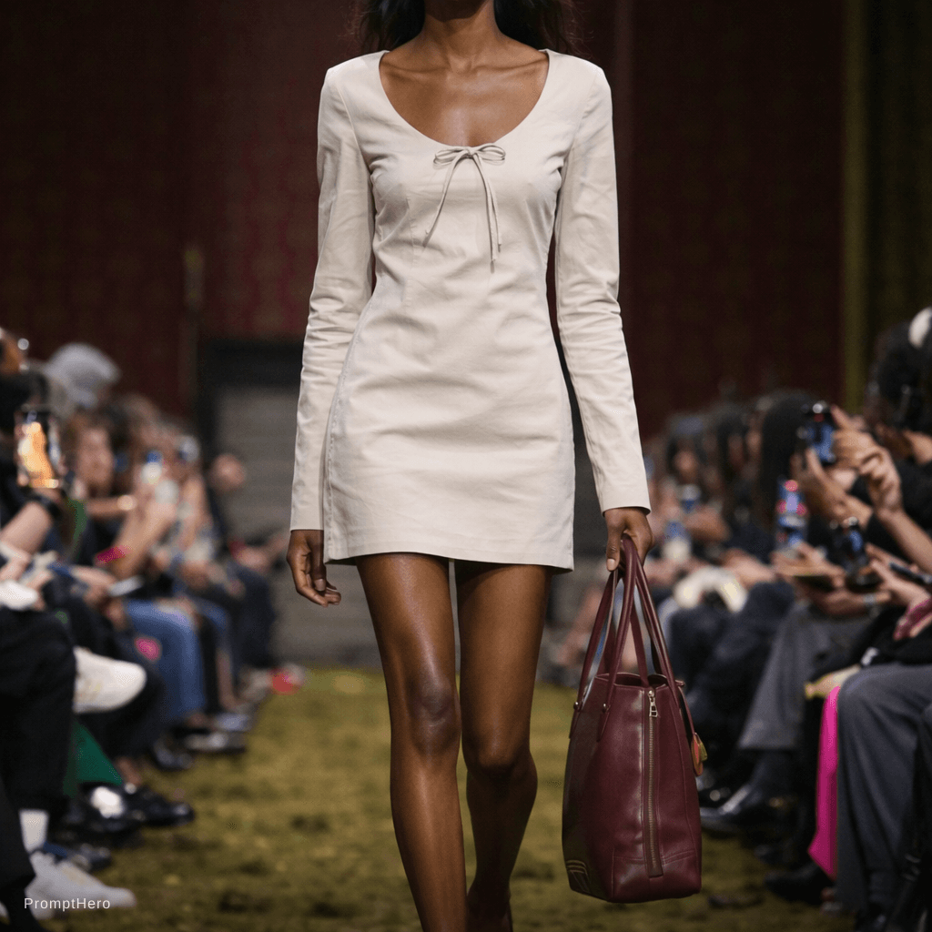 AI generated: Dress woman image 1 in the outfit image 2