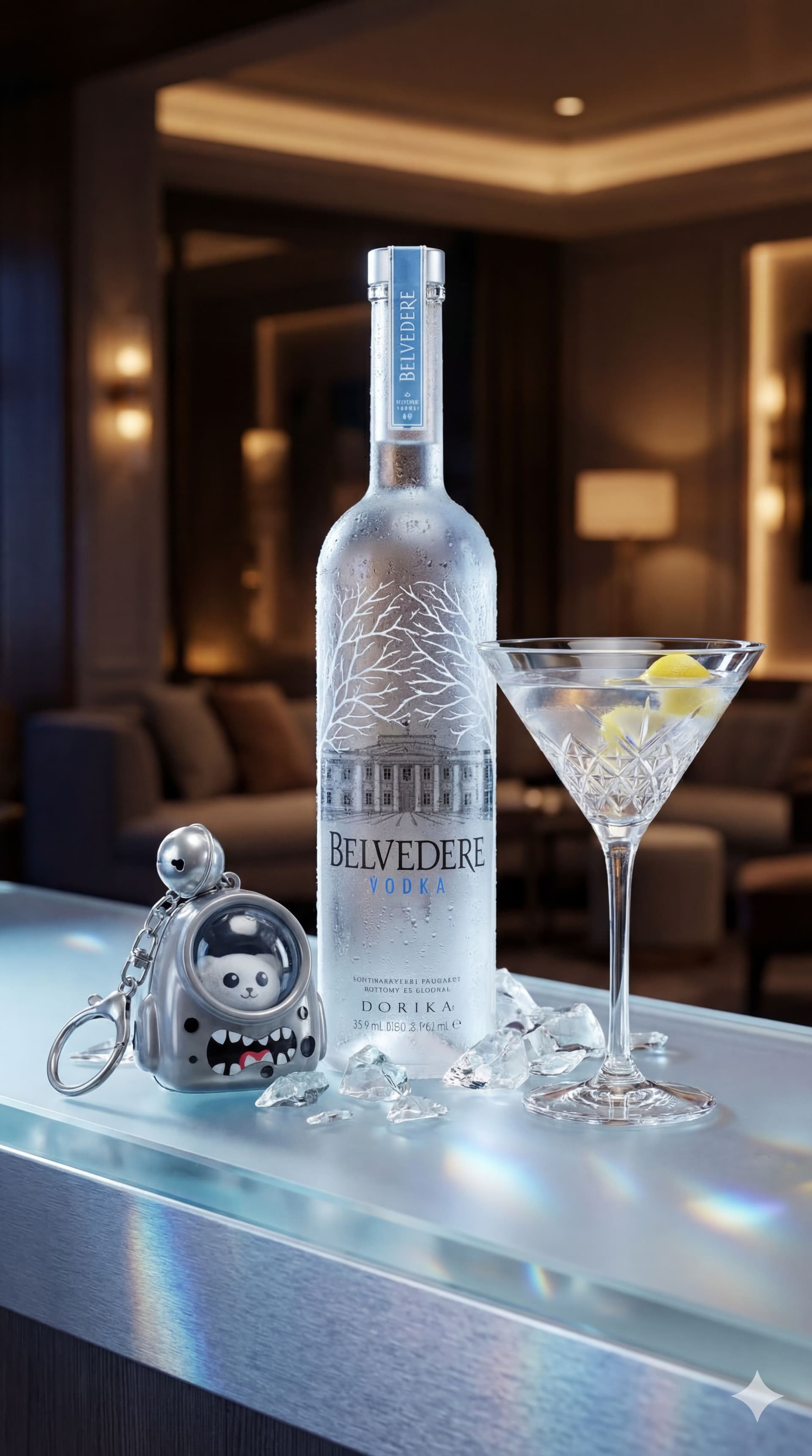 AI generated: Ad campaign of belvedere vodka. Product photo --v 5.1 --ar 3:4 