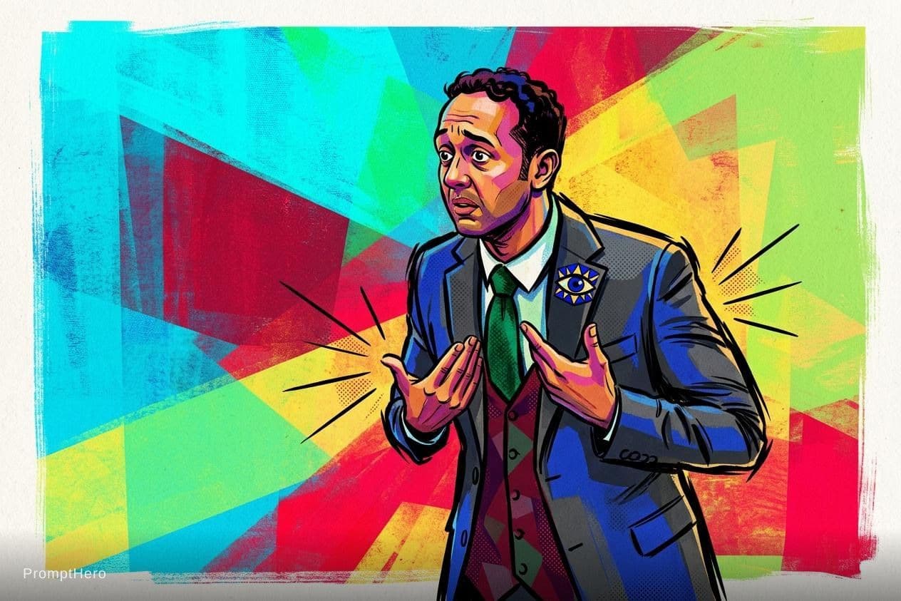 AI generated: artwork — bold lines, vivid colors, and a dynamic, stylized look
