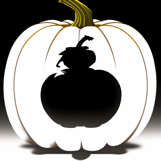 AI generated: silhouette of a pumpkin that is white with a transparent background

