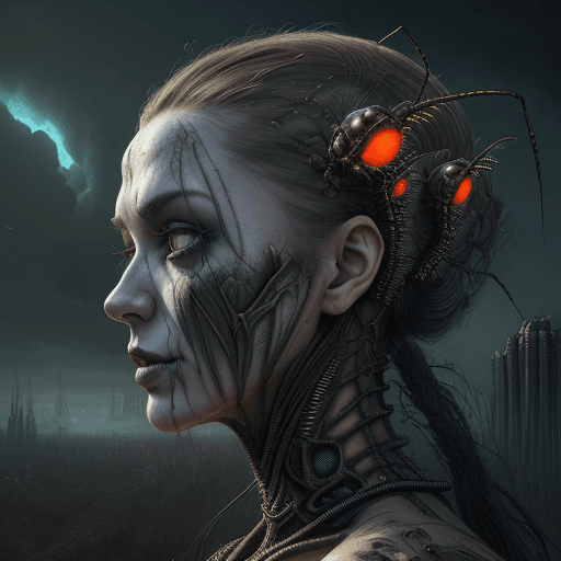 AI generated: Nature And Giant Insects After The Post-Apocalyptic Nuclear Reactor Disaster- 16K resolution, myster...