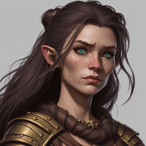 AI generated: savage female human
, d&d style