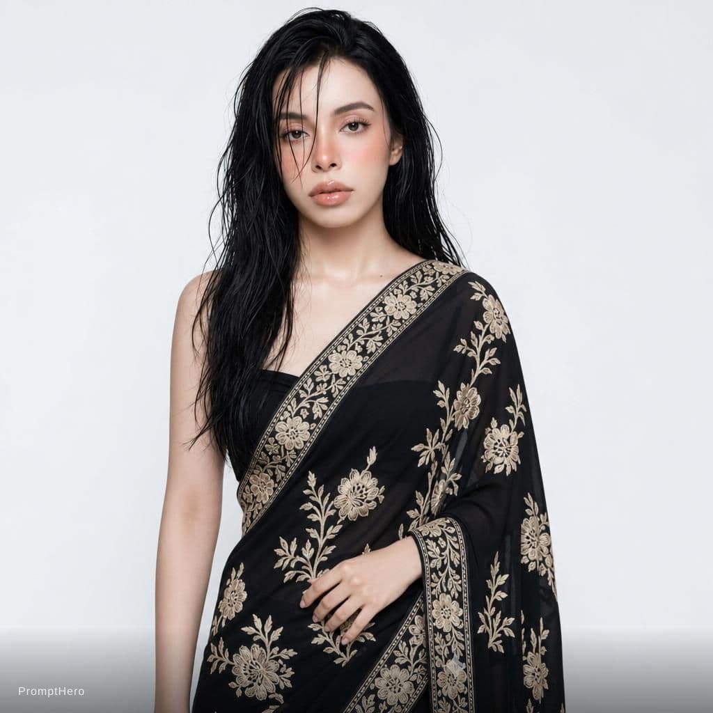AI generated: Use the same saree print on this 