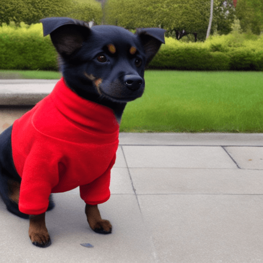 AI generated: dog red
