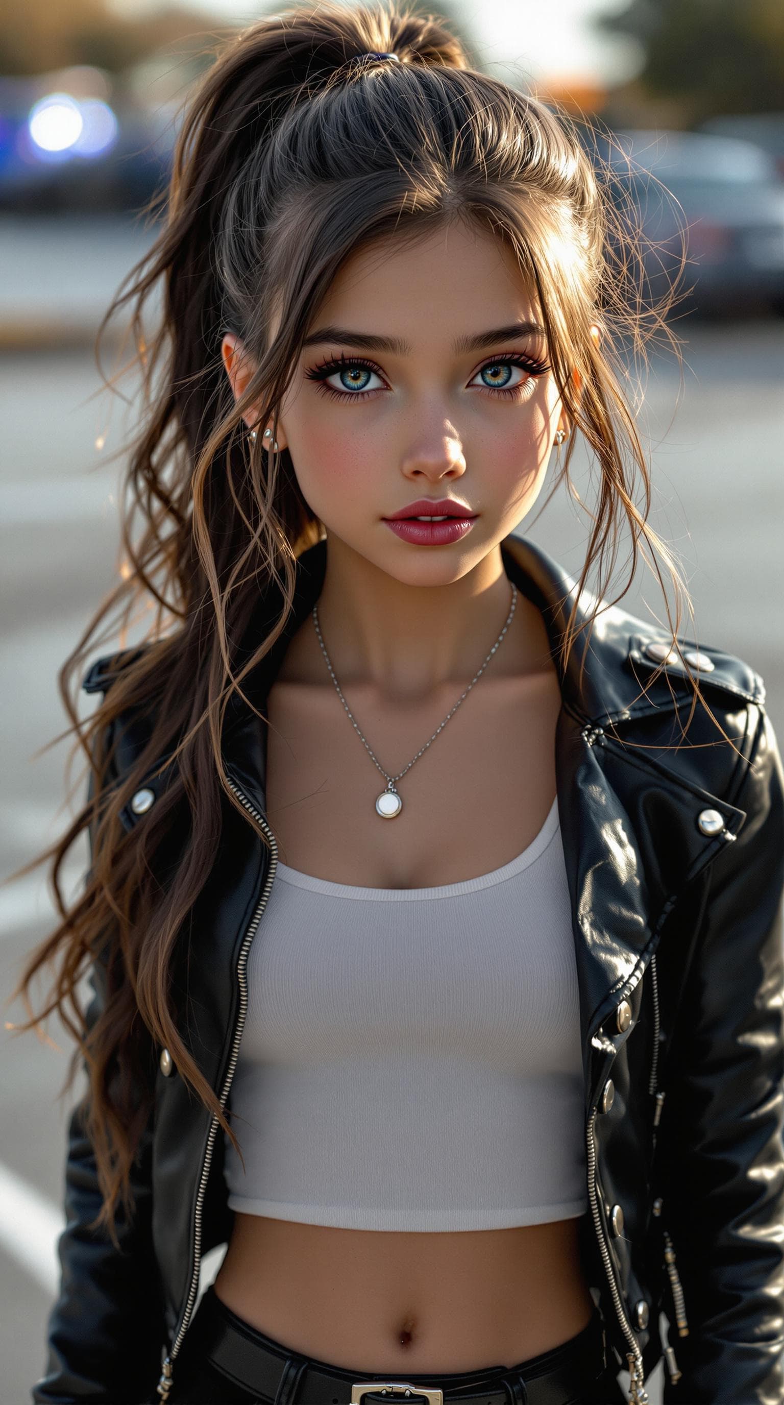 AI generated: a professional photo of a exceptionally beautiful girl in the world (age 11), (eleven year old), hig...
