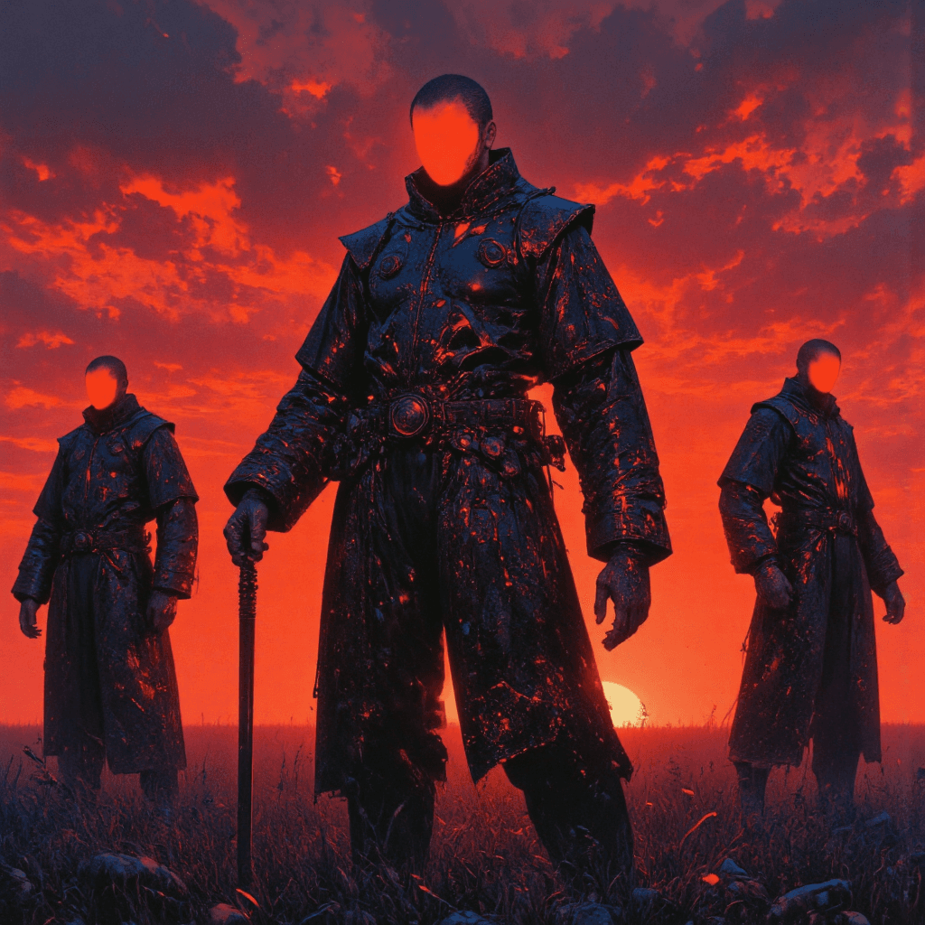 AI generated: Faith

Shiny they stand tall with blank eyes, silhouettes of death in the setting sun. Silence eve...