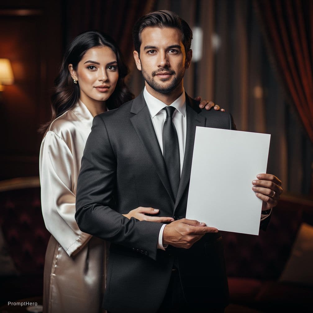 AI generated: Cinematic editorial photoshoot of a well-dressed, confident gentleman with light brown (fair Latino)...