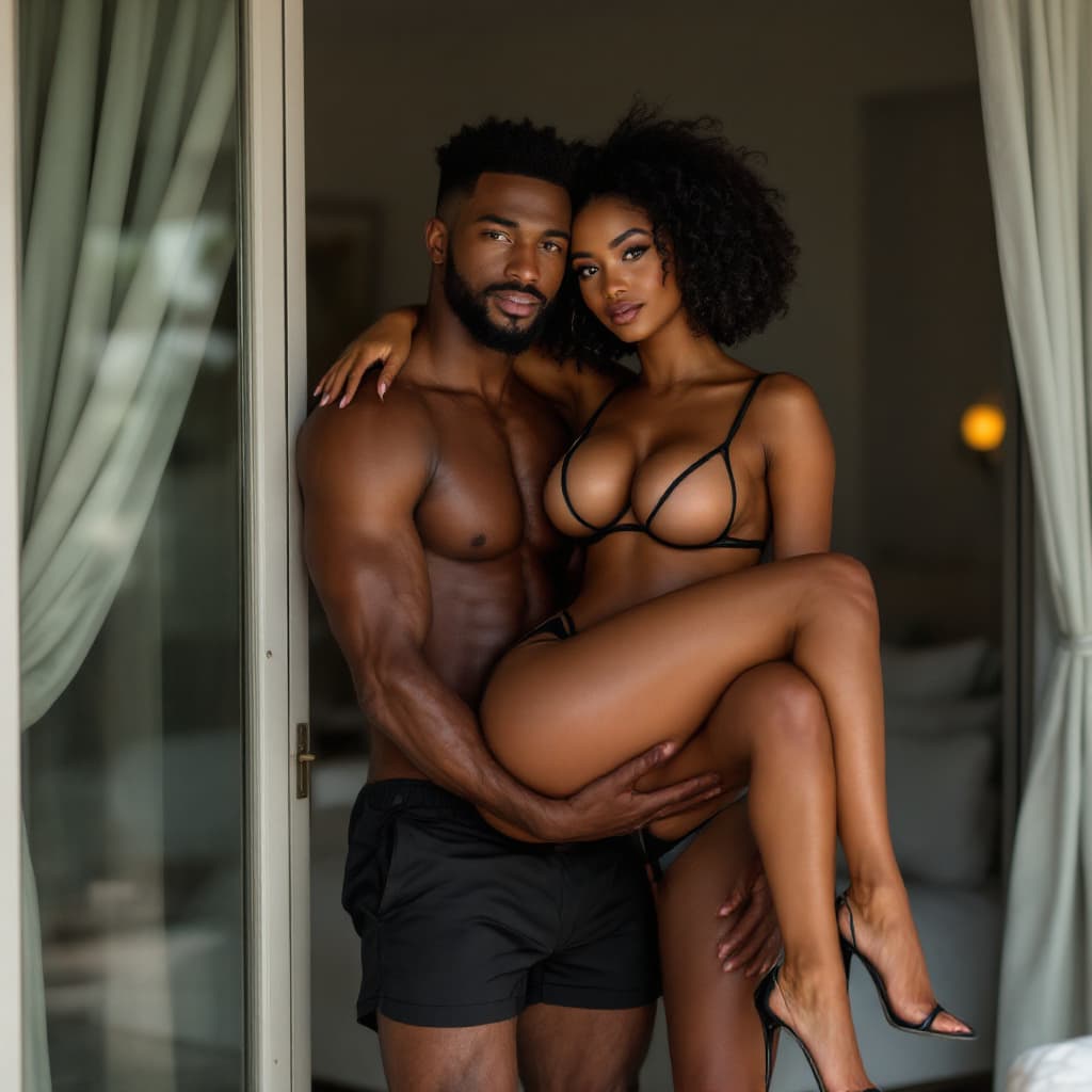 AI generated: Beautiful Naughty Couple , sexy, Sex, Private, Naughty Pose , Husband wife Naughty and Lusty, Husban...