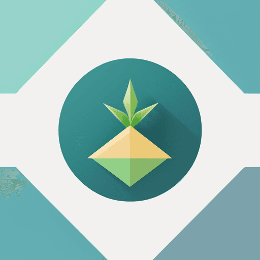 AI generated: geometric logo in a minimalist style to show the essence of tropical places