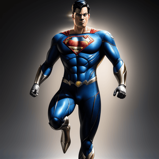 AI generated: A full body Super Man character, realistic, ultra detailing, nice dynamic pose, 8K sharp focus, high...