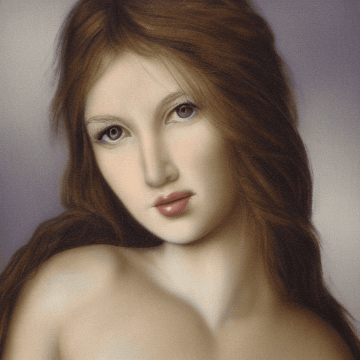 AI generated: Goddess close-up portrait, naked, big boobs