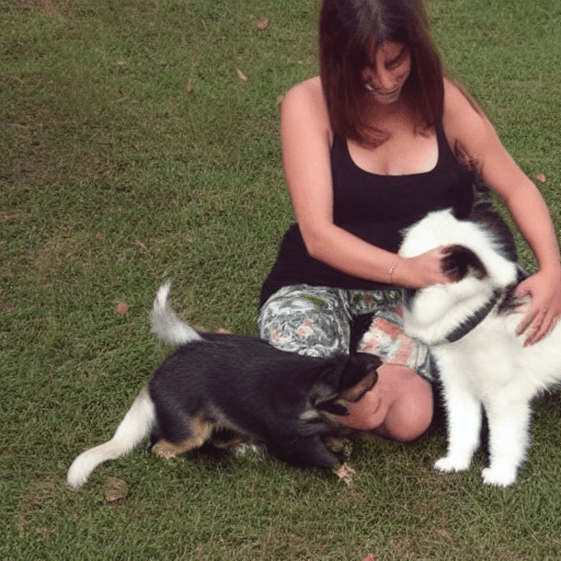 AI generated: a dog presenting her pussy