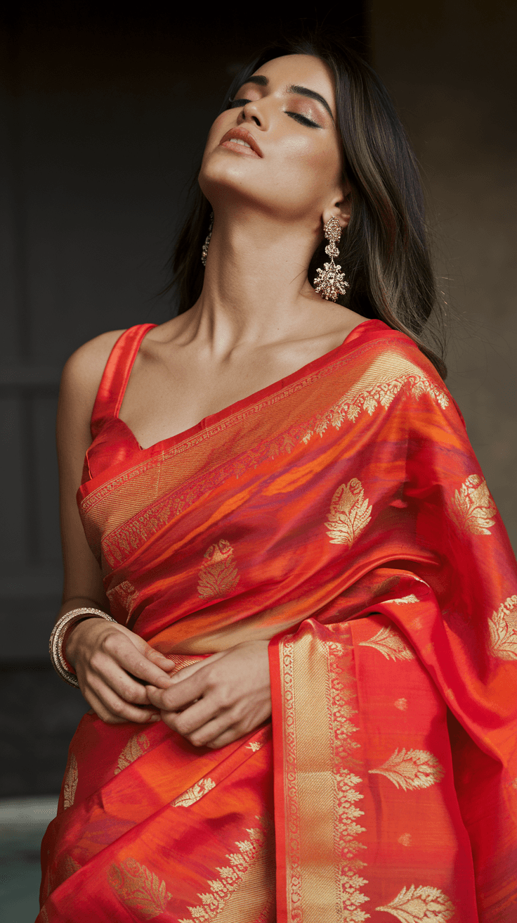 AI generated: hot model in saree