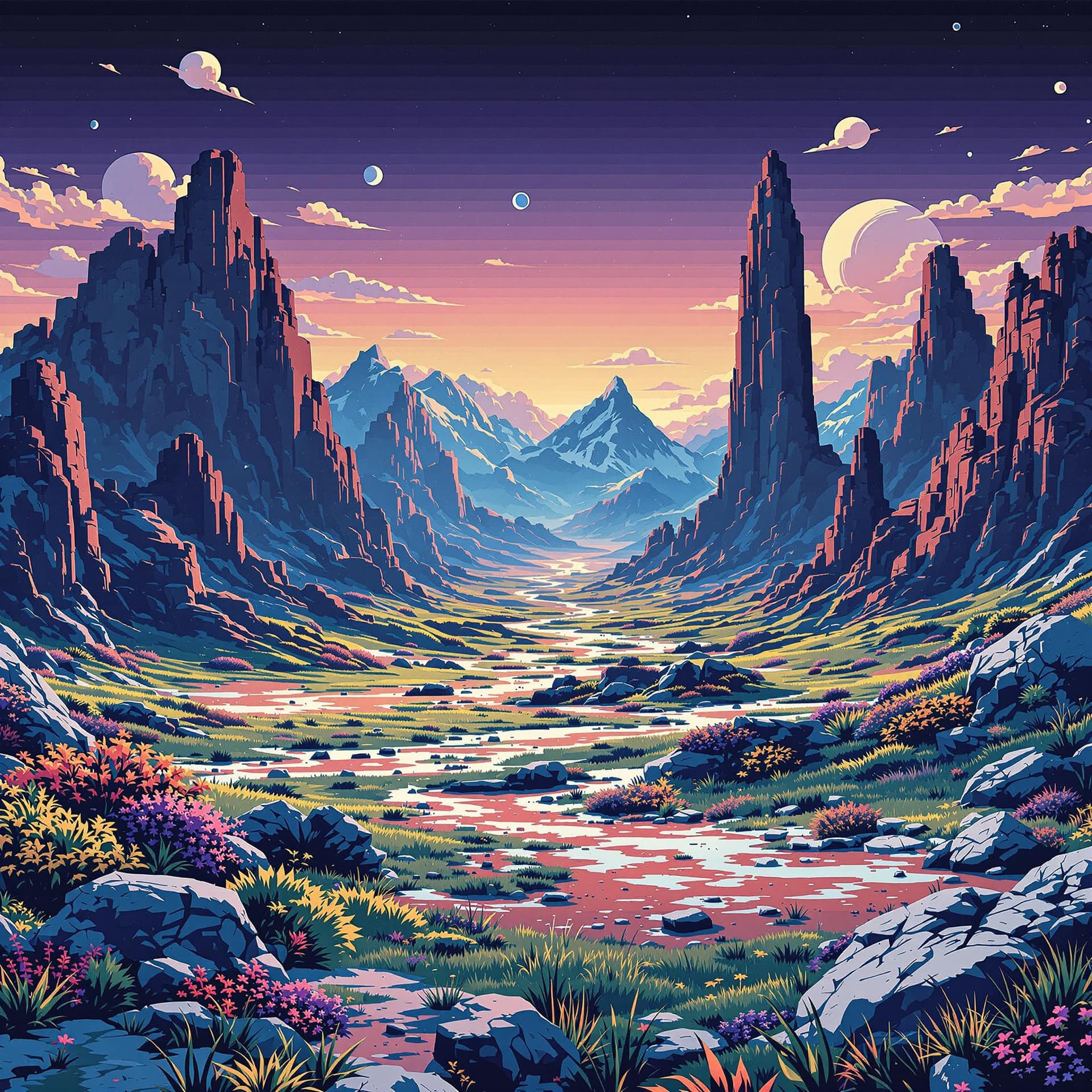 AI generated: techno taiga landscape --ar 4:5