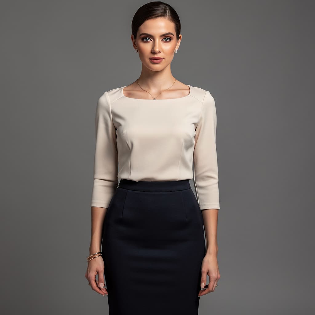 AI generated: Office dress hot sexy celvage 