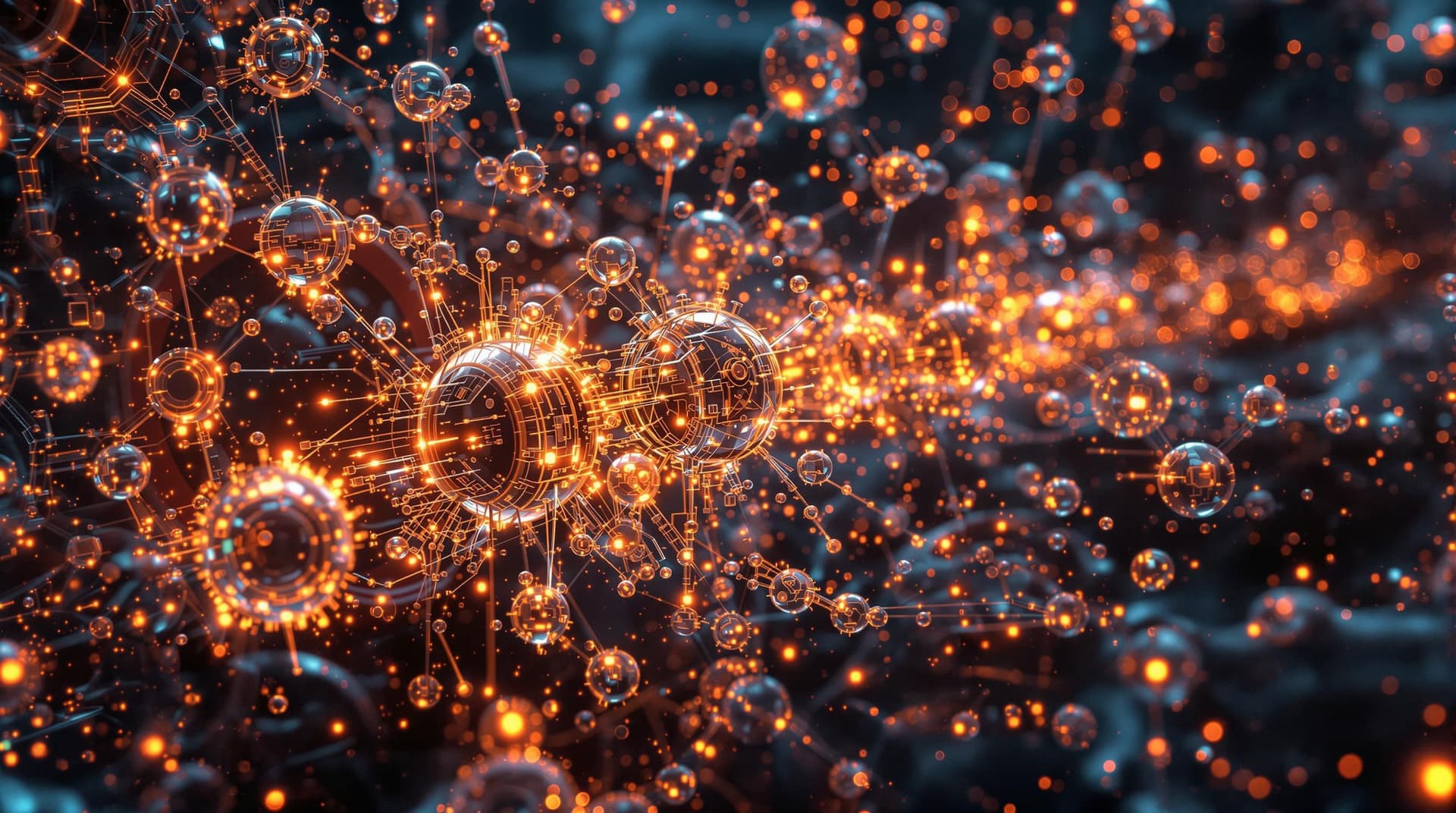 AI generated: multiple steampunks being teleported to the future, in   collums of glowing  translucent  micro mole...